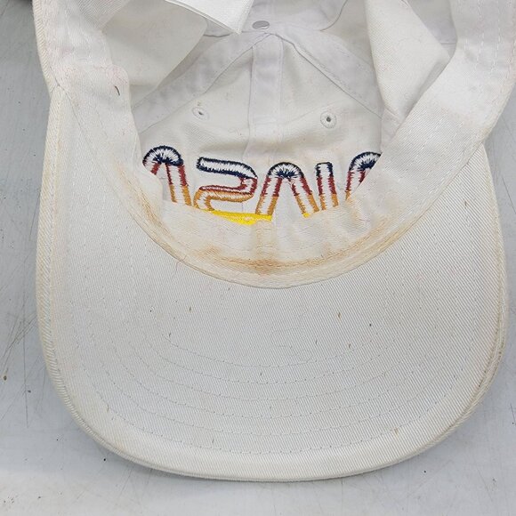 NASA Embroidered Logo White Hat Cap By Mad Engine Casual Lightweight Adjustable - Picture 8 of 9